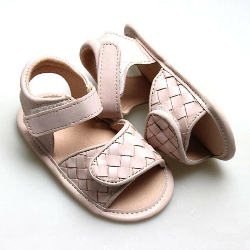 Leather Woven Sandal | Color ‘Dusty Pink’ | Soft Sole