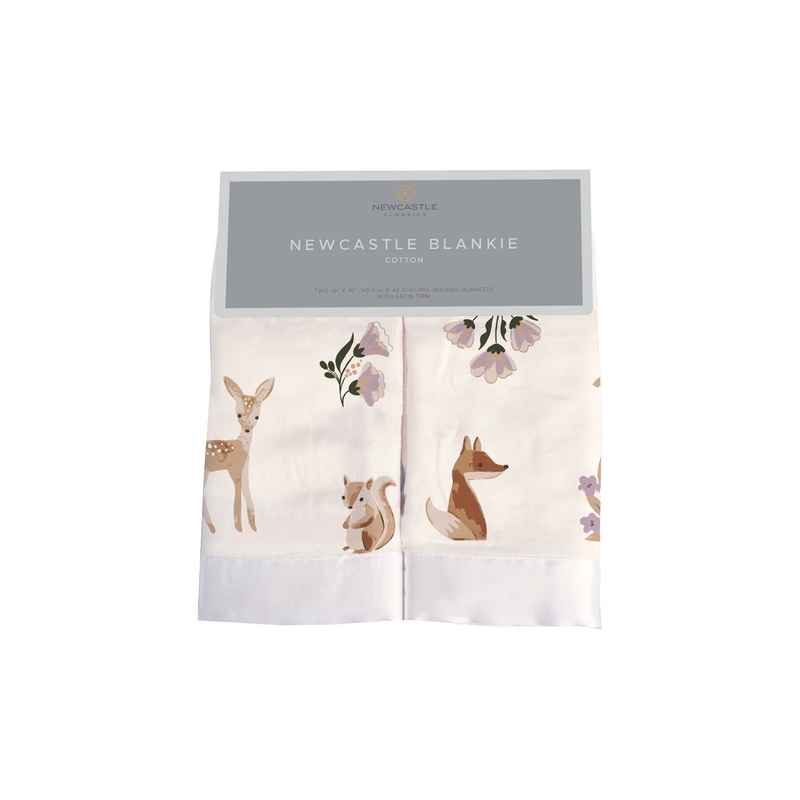 Sierra Fox and Deer Cotton Muslin Security Baby Blankie