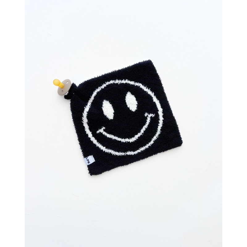 Smiley Plush Lovey | Black