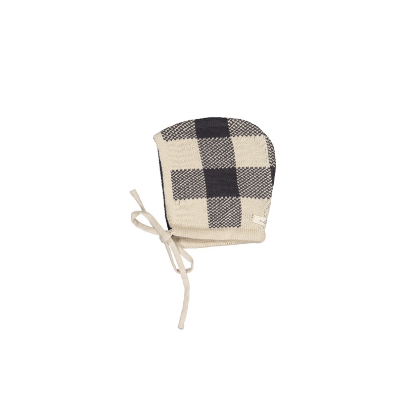 The Gingham Knit Bonnet – Steel