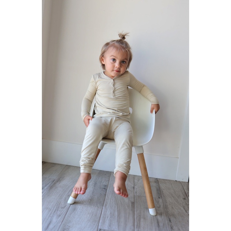 Bamboo Two Piece Pajamas | Limestone