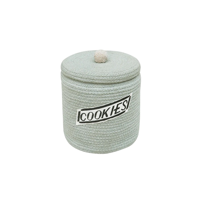 BASKET COOKIE JAR| 20 x 26 cm|Blue-Sage