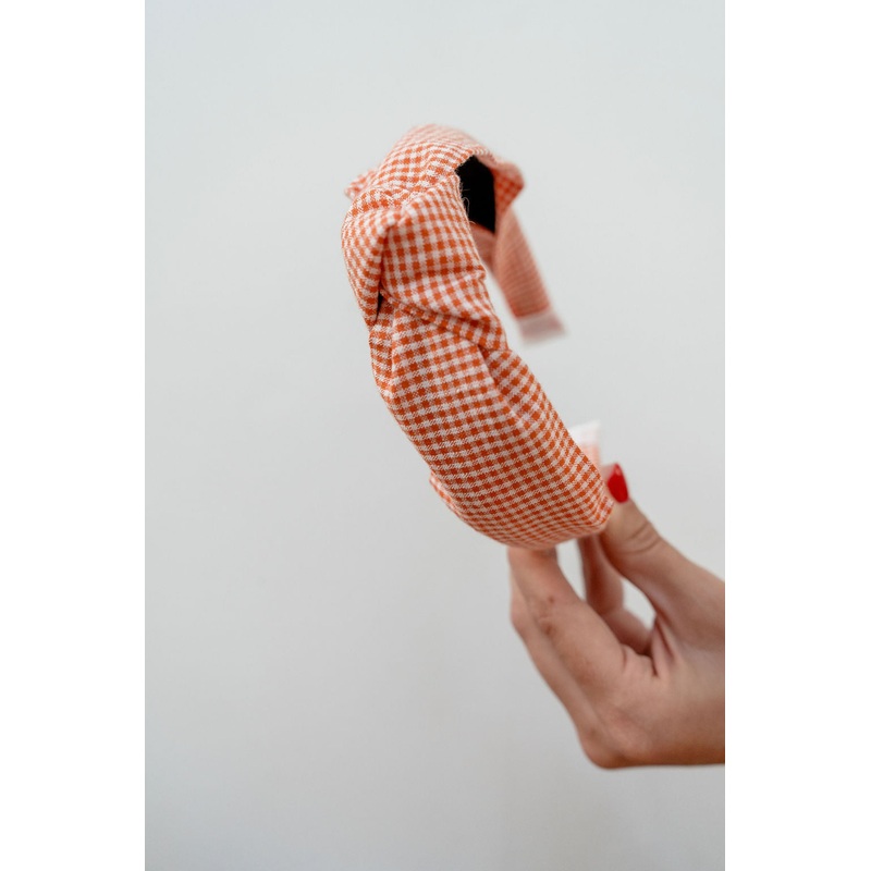 Citrus Check | Knotted Headband