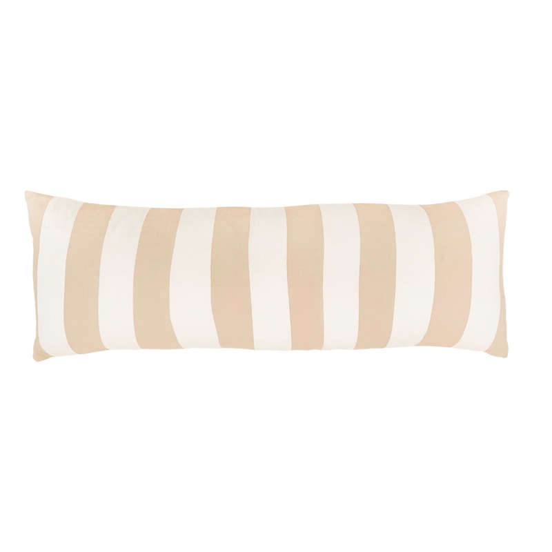 striped lumbar – pink pillow cover