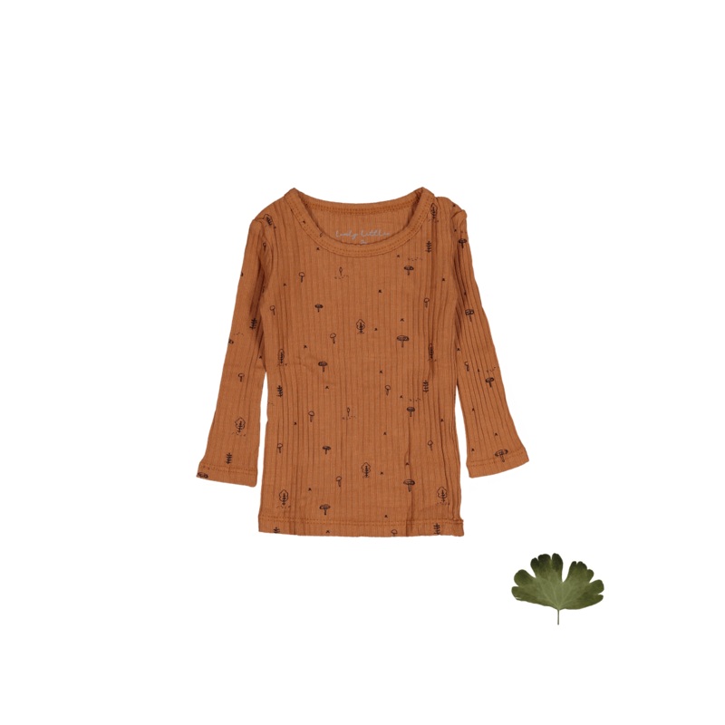 The Printed Long Sleeve Tee – Mushroom