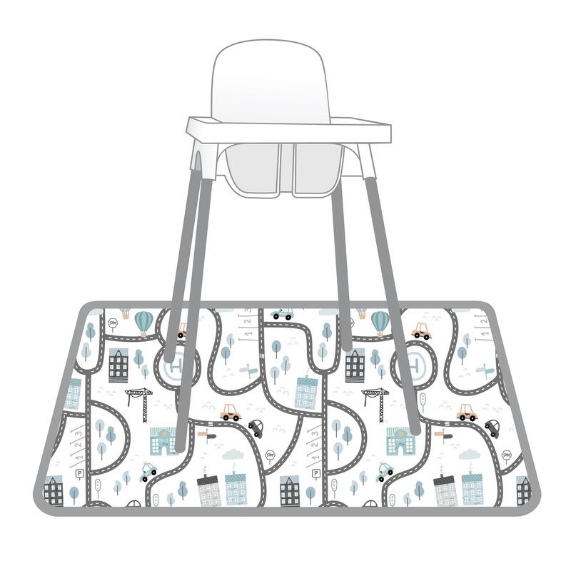 Tiny Town Splash Mat – A Waterproof Catch-All for Highchair Spills and More!