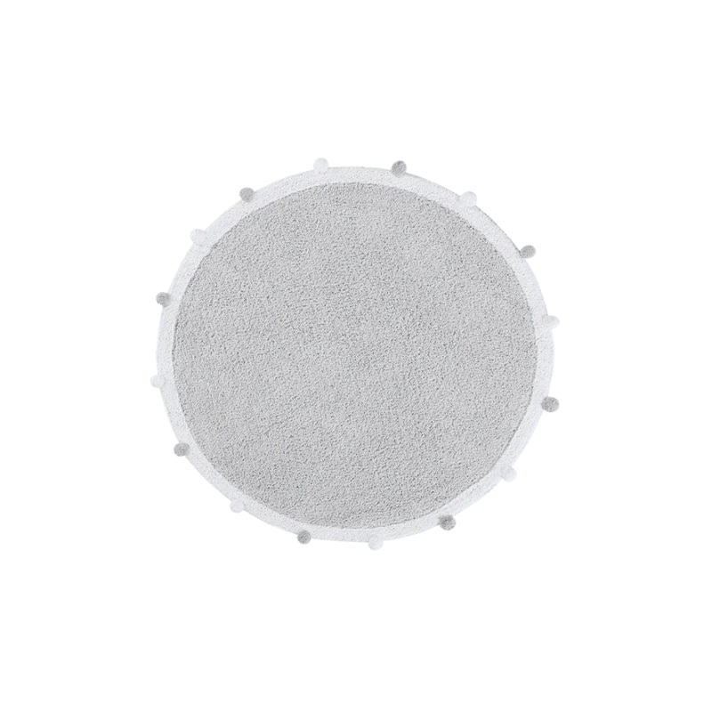 WASHABLE RUG BUBBLY LIGHT GREY – WHITE