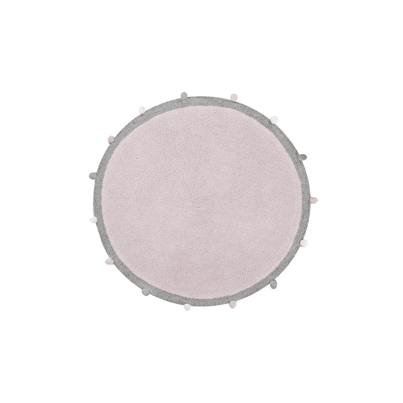 WASHABLE RUG BUBBLY SOFT PINK – GREY