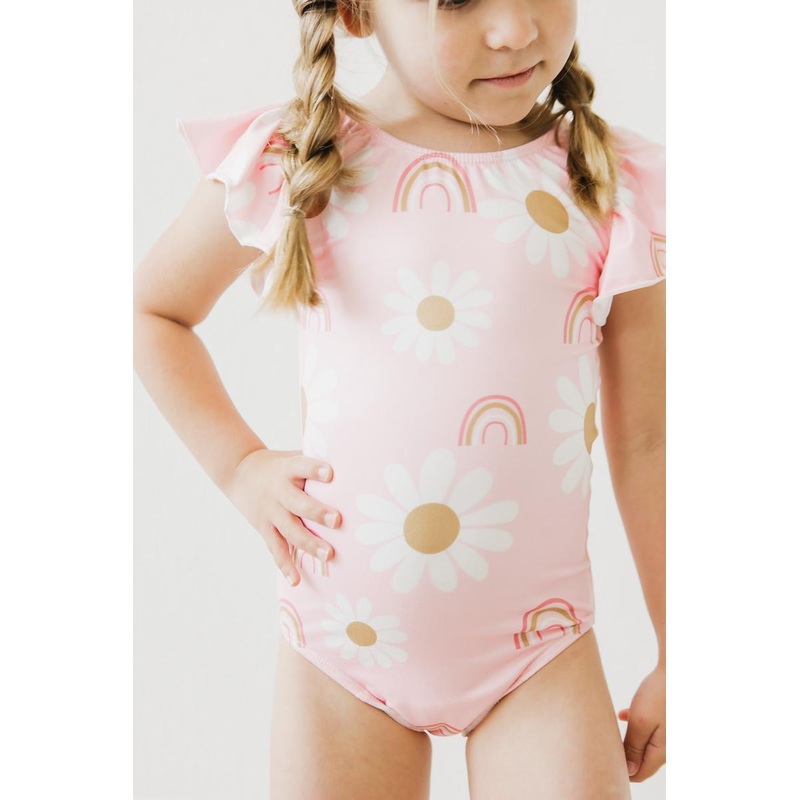 You are My Sunshine S/S Flutter Sleeve Leotard