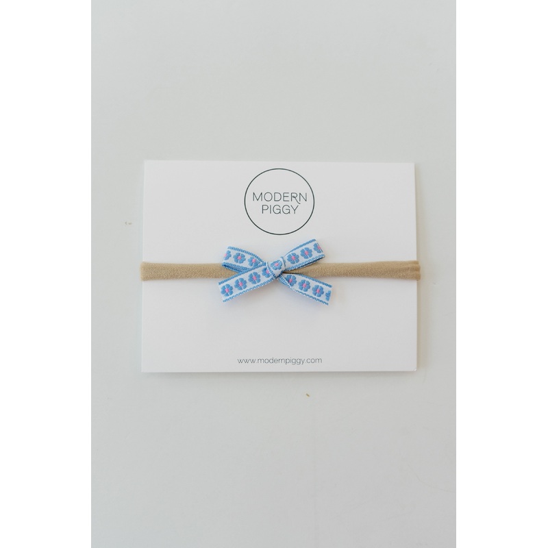 Daisy Chain- Blue  | Ribbon Bow
