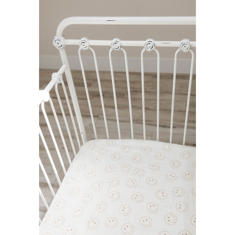 Muslin Crib Sheet | Just Smile Ivory