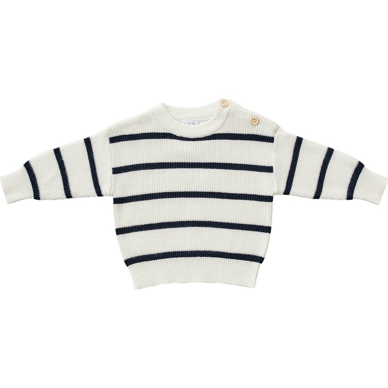 Navy Stripe Knit Sweater|0-3|3-6|6-12|12-18|18-24|2T|3T|4T|5T|6Y|7Y