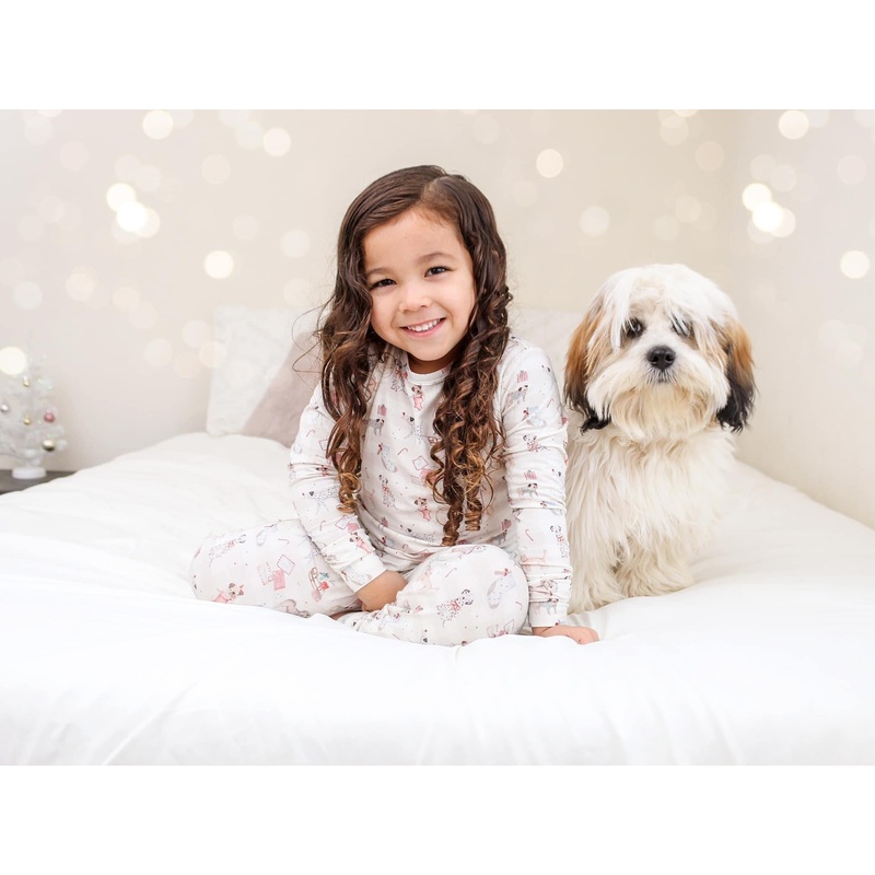 Santa Paws 2pc Bamboo Pajamas|12-18 months|18-24 months|2T|3T|4T|5|6|7|8|9/10|11/12