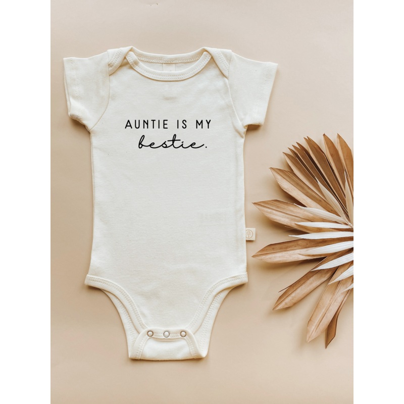Short Sleeve Bodysuit | Auntie is My Bestie | Organic Cotton