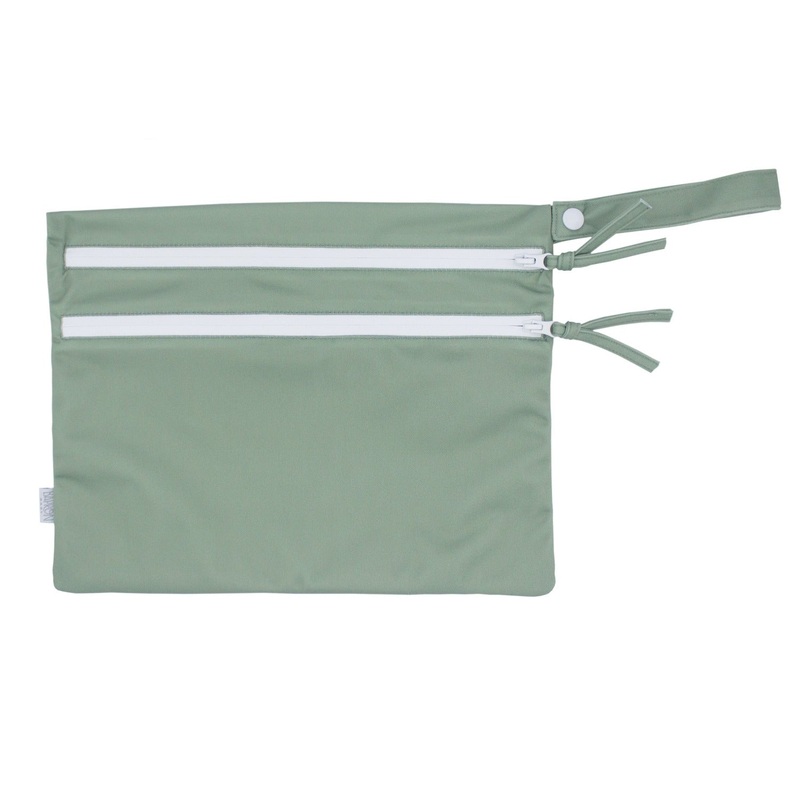 Solid Sage Minimalist – Waterproof Wet Bag (For mealtime, on-the-go, and more!)