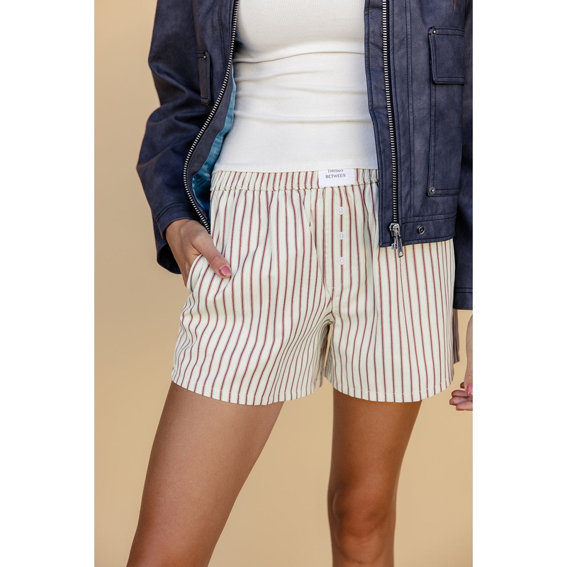 About Time Striped Boxers|LemonChiffon|S|M|L
