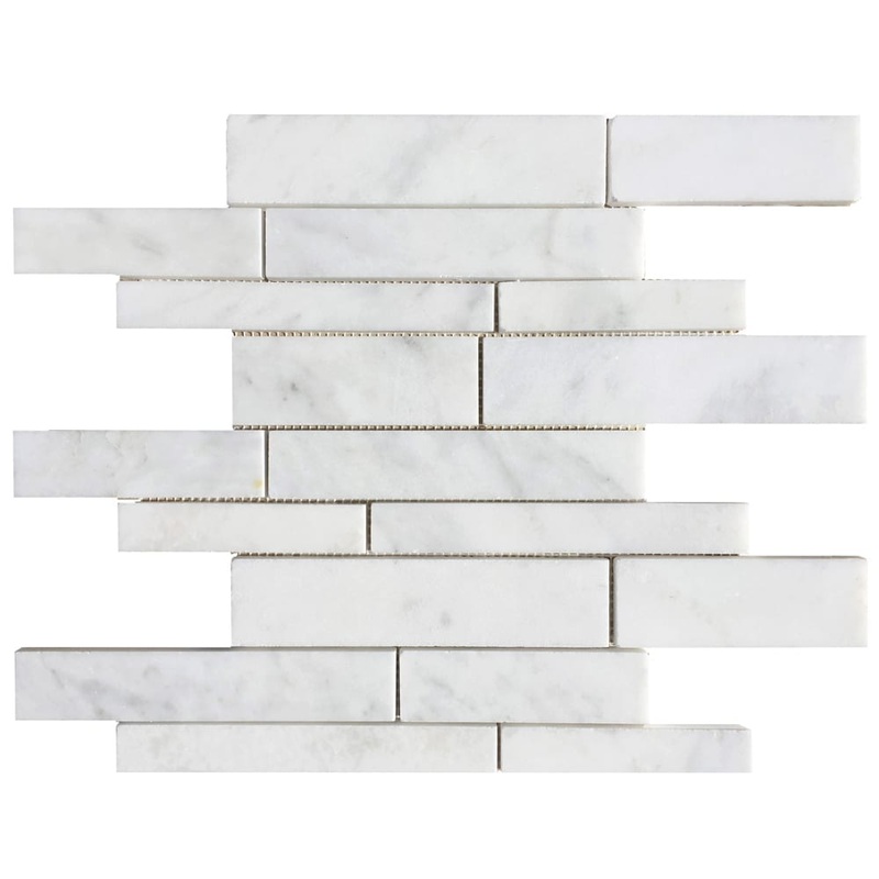 Carrara White Marble Slides Polished Mosaic Floor and Wall Tile – Livfloors Collection