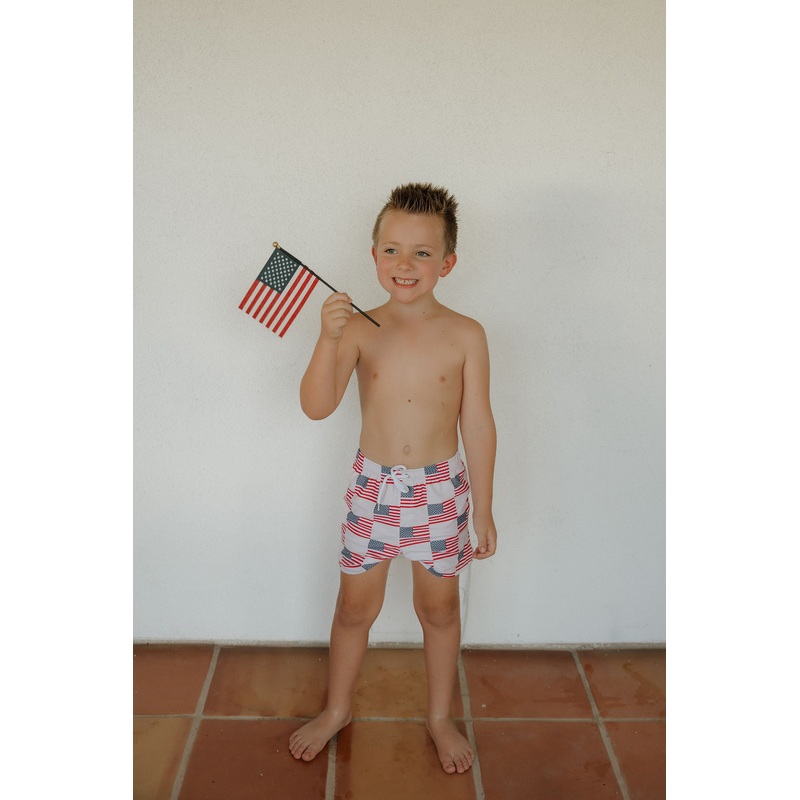 Child Board Short | Americana|0-6 Months|6-12 Months|12-18 Months|18-24 Months|2/3 Years|4/5 Years|6/7 Years|8/9 Years|10/12 Years