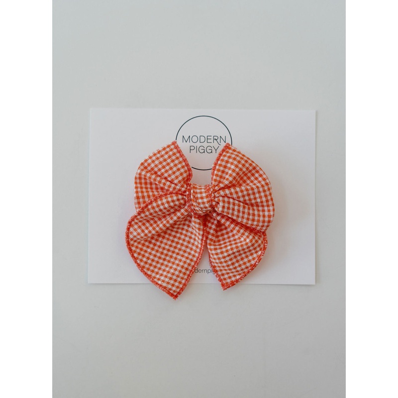 Citrus Check | Petite Party Bow
