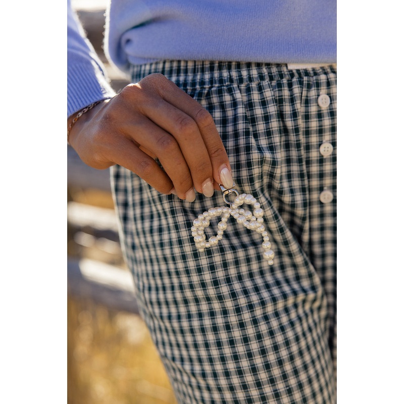 Large Pearl Bow Shoe Charm