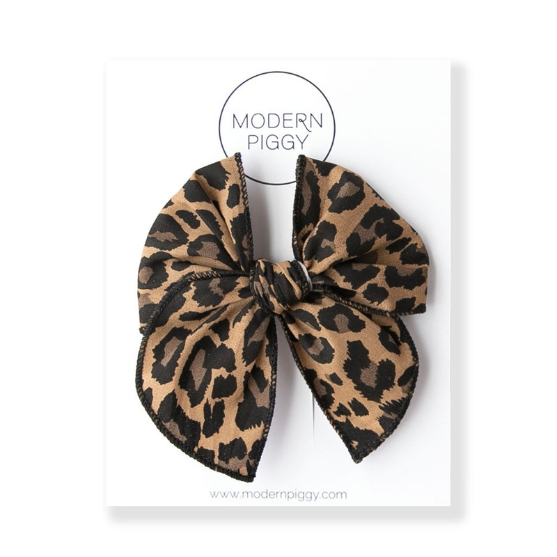 Leopard | Petite Party Bow|Alligator Clip|Nylon Headband