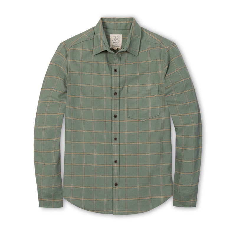 Organic Flannel Shirt|Small|Medium|Large|X-Large|Sage Harvest Plaid