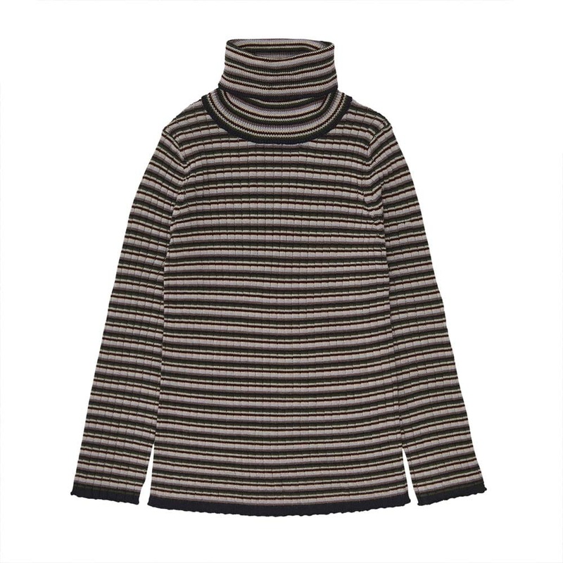 Rollneck Sweater – Multi Stripe
