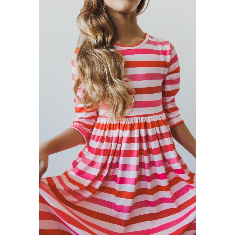 All You Need is Love 3/4 Sleeve Pocket Twirl Dress