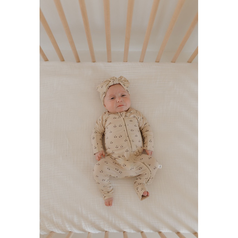 Bamboo Zip Pajamas | Flora|Newborn|0-3 Months|3-6 Months|6-12 Months|12-18 Months|18-24 Months