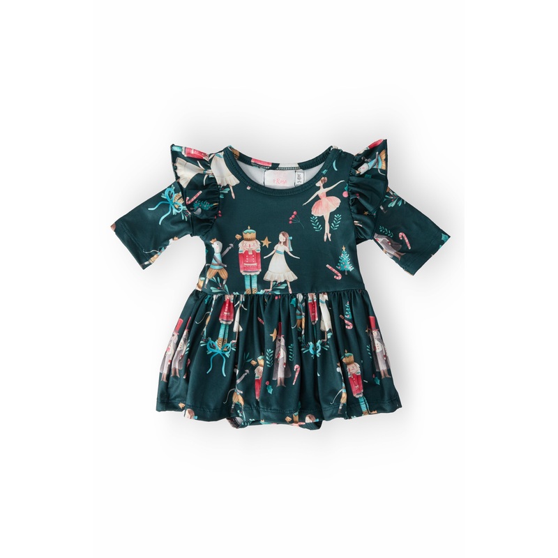 Christmas Ballet Twirl Flutter Bodysuit