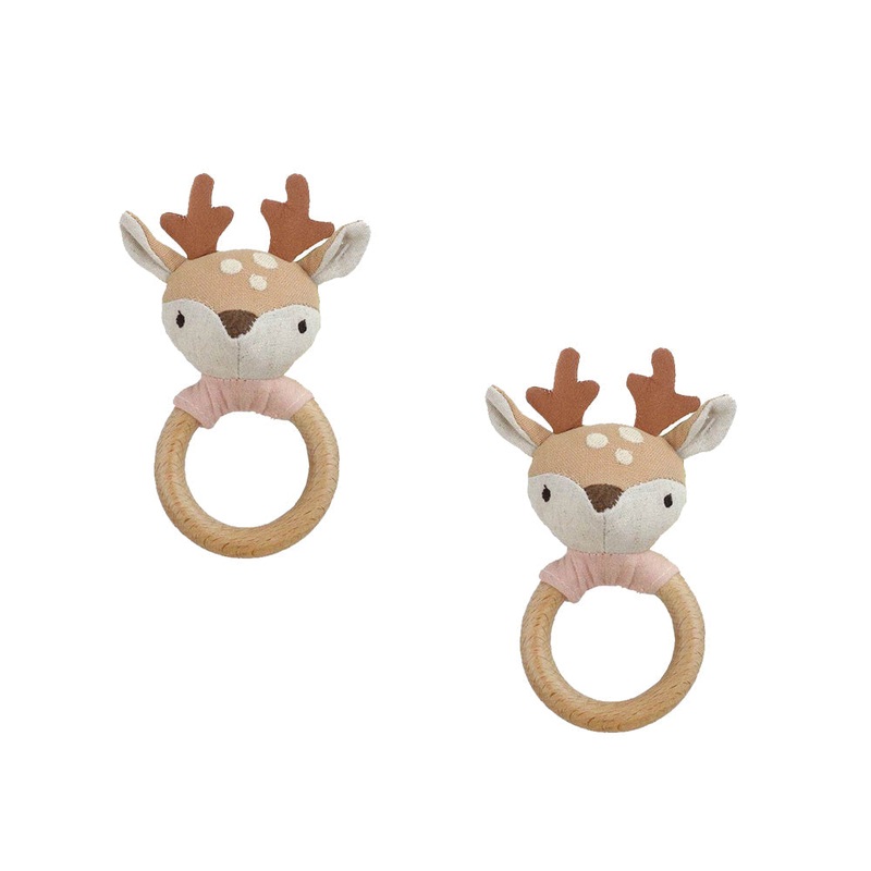 Fawn Wood Rattle–2pcs assortment