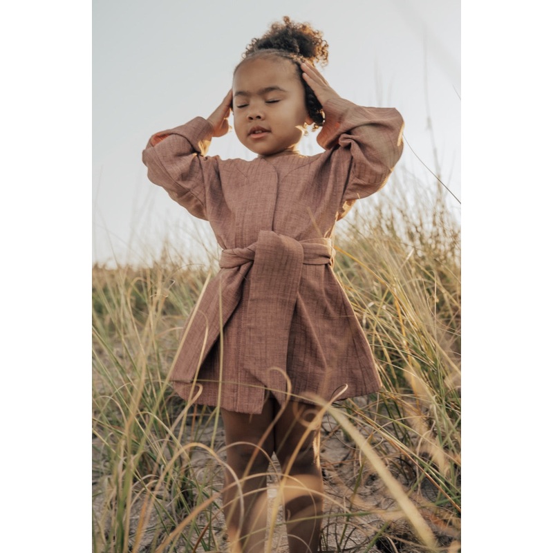 Mini PeneloPia Tie Dress|DarkSalmon|18-24mo|2T|3-4T|5-6T|7-8|9-10|11-12|13-14