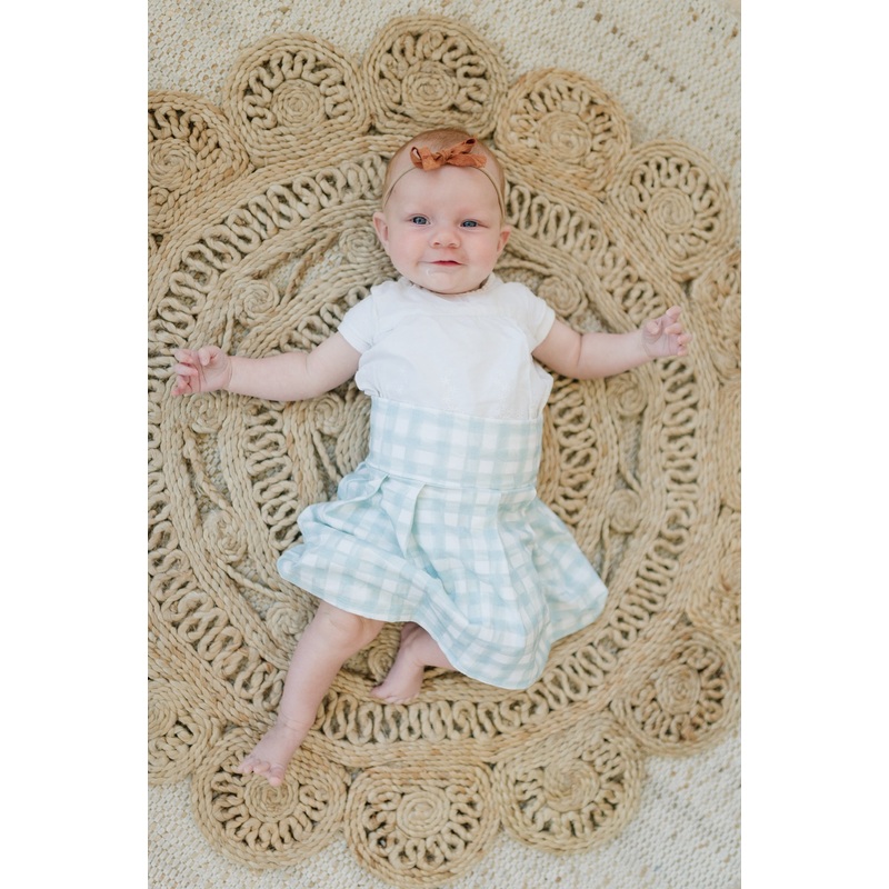 steel gingham skirt (matching waist)