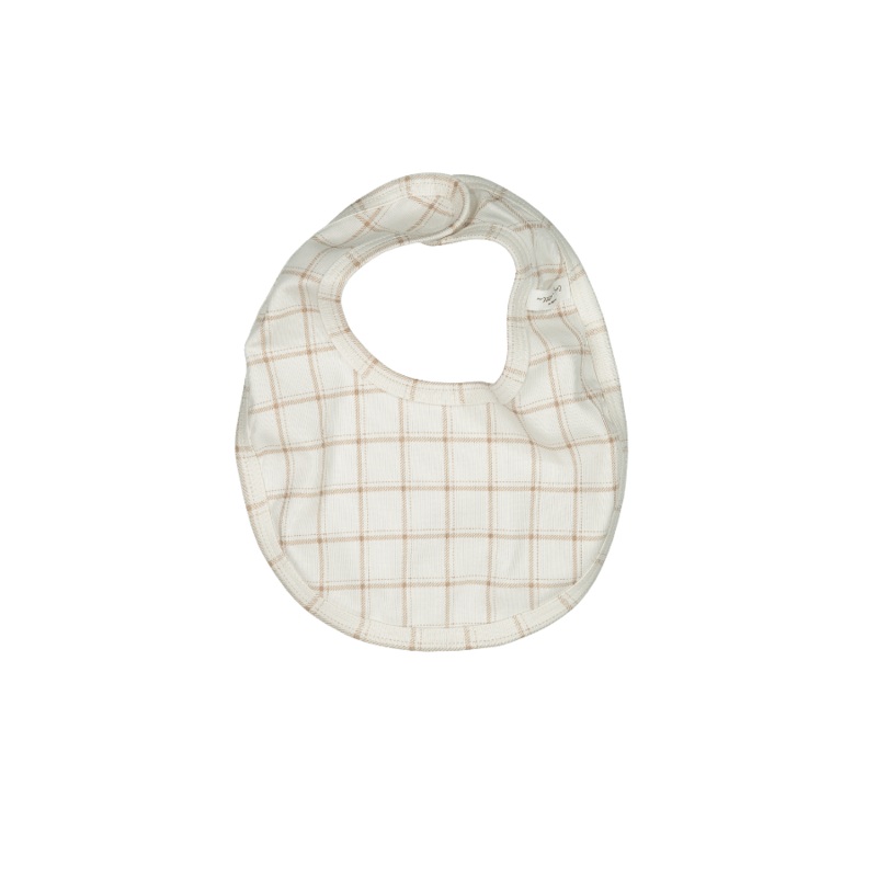 The Printed Bib – Tan Grid|OS