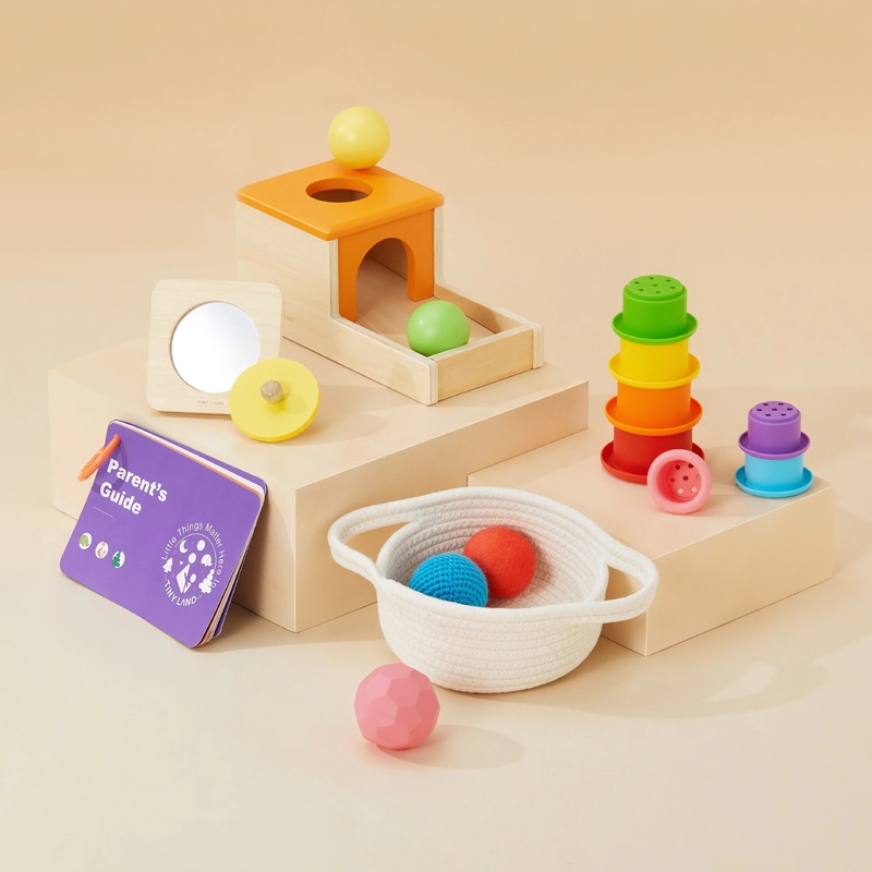 Tiny Land Montessori Toys Set for Newborns (6-9 month)
