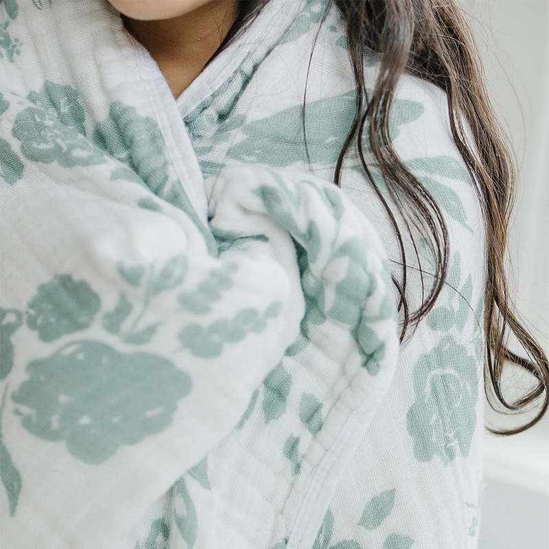 Vintage Floral + Modern Floral Premium Cotton Snuggle Blanket