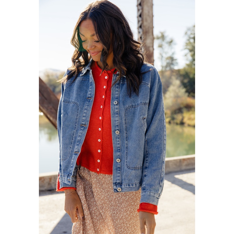 Youre Doing Fine Denim Jacket|SteelBlue|S|M|L