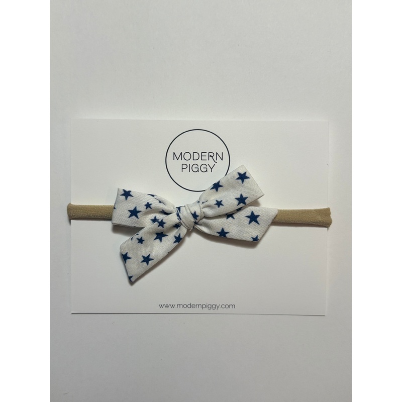 All American | Hand-tied Bow|Alligator Clip|Nylon Headband