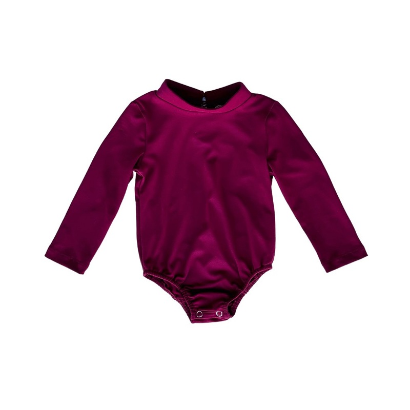 Aspen Mock Turtleneck Leotard – Cranberry