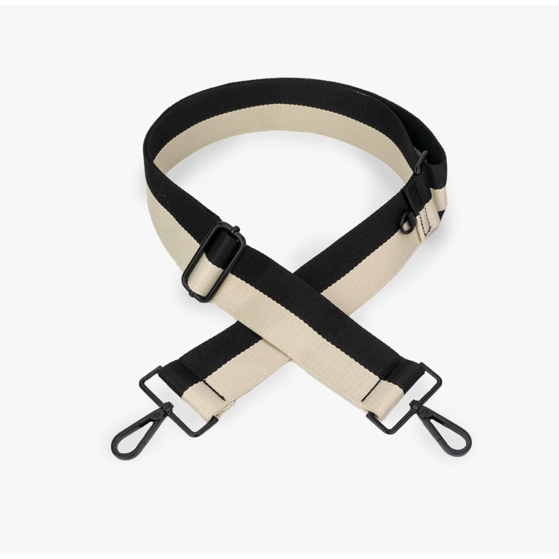 black + cream colorblock strap