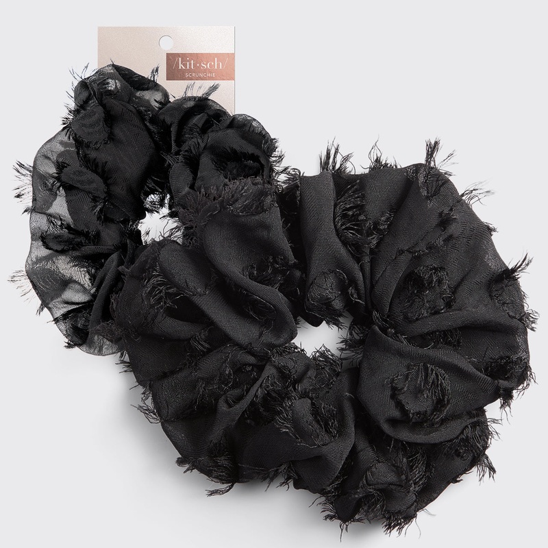 Brunch Scrunchie – Frayed Black