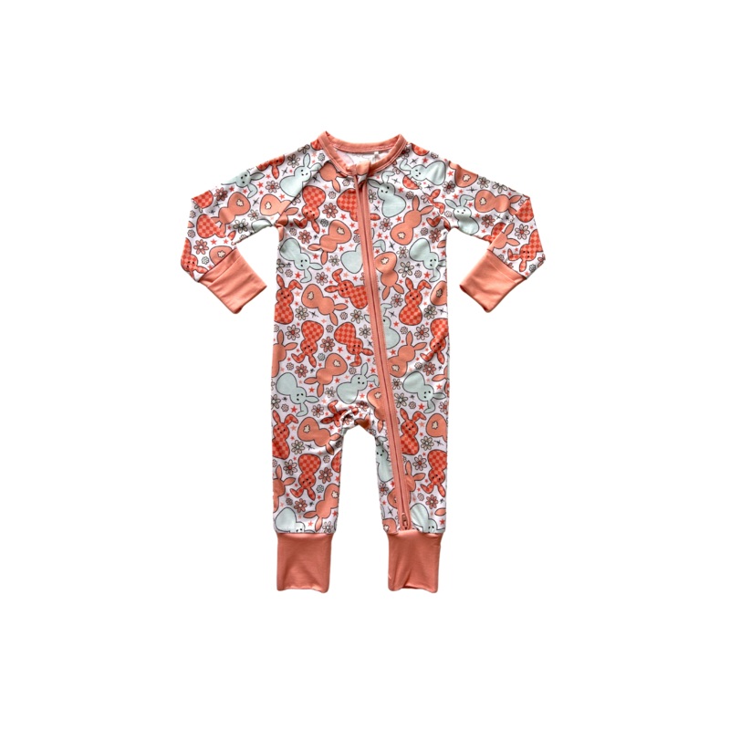 Eggstra Cute Zipper Romper|0-3m|3-6m|6-9m|9-12m|12-18m|18-24m|2T