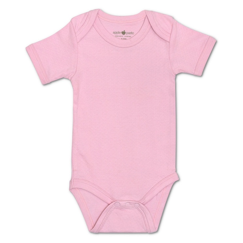 Essential Organic Onesie  Pink Pointelle