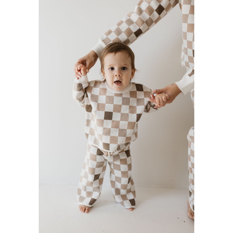 Knit Pant Set | Into the Woods Checkerboard