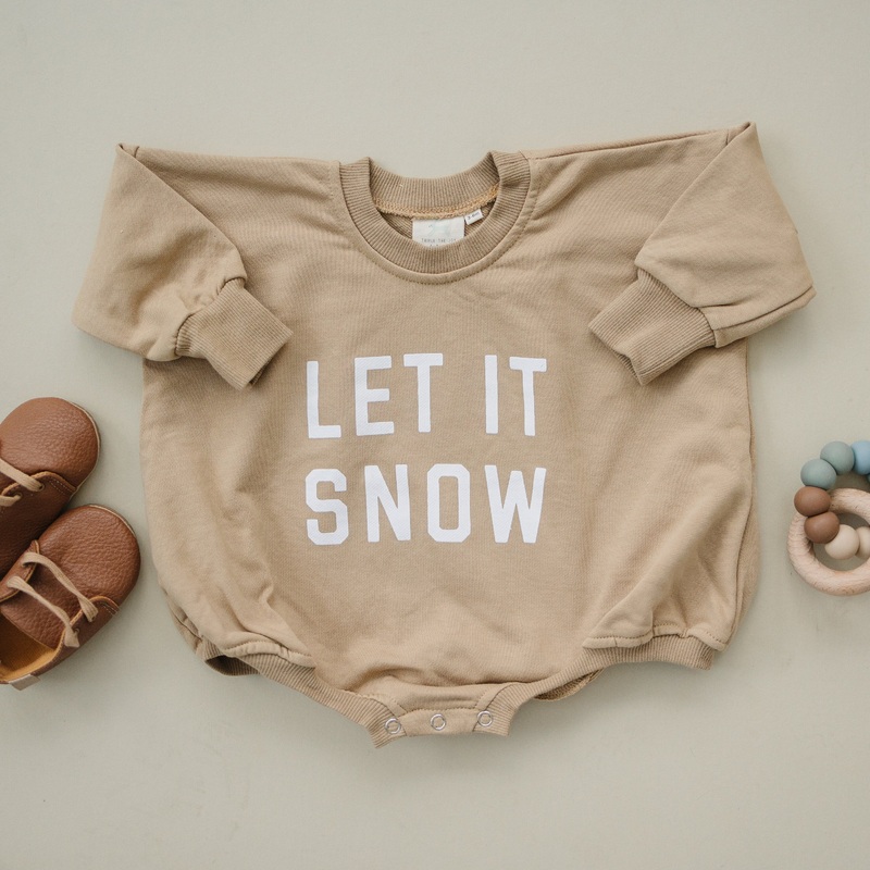 Let It Snow Sweatshirt Romper – more colors