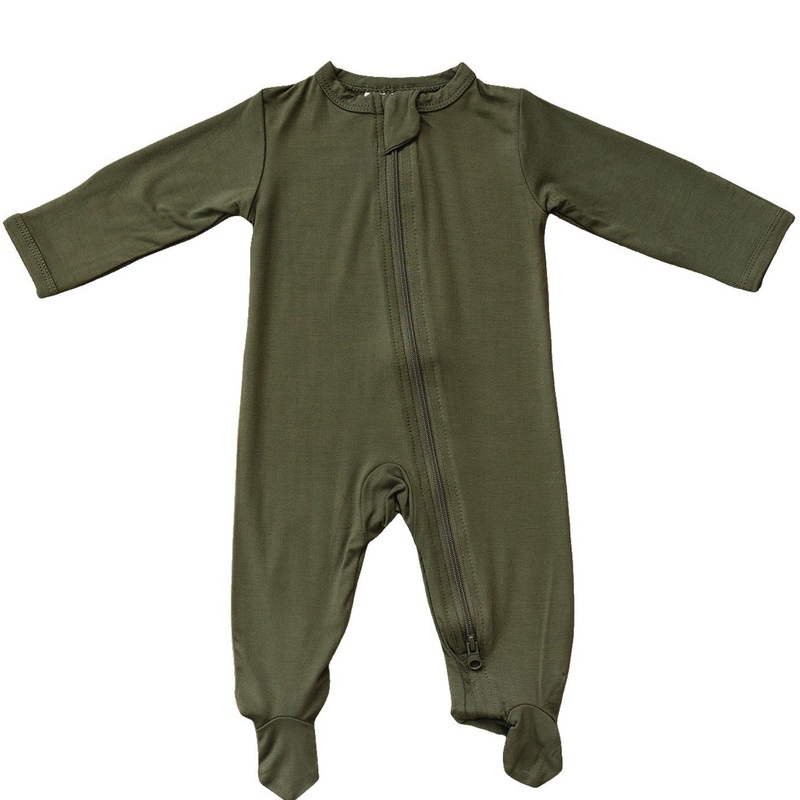 Olive Bamboo Zipper|NB|0-3|3-6|6-12|12-18