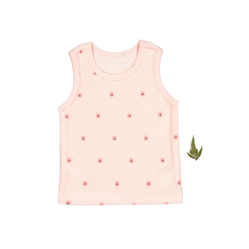 The Terry Tank – Rose Flower|3m|6m|12m|18m|24m|36m|4y|6y|8y