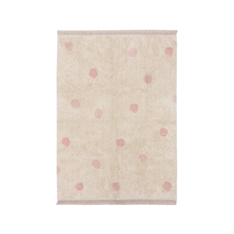 WASHABLE RUG HIPPY DOTS NATURAL – VINTAGE NUDE