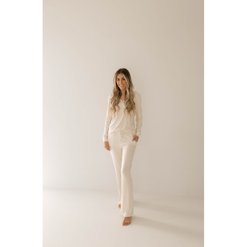 Women’s Bamboo Pajamas | Golden Grid