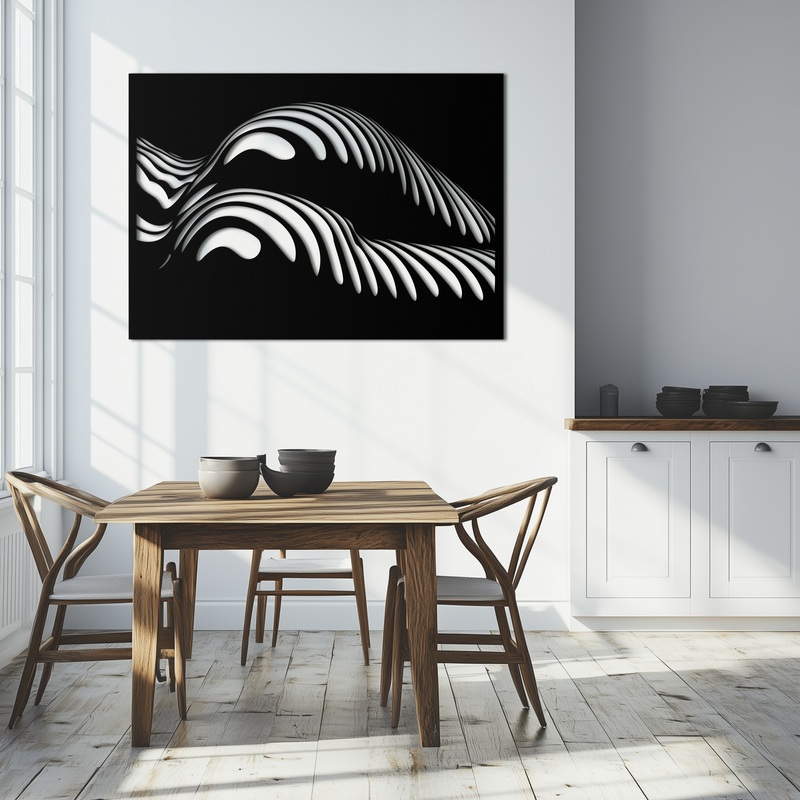 Abstract Female Form Metal Wall Art  Modern Geometric Steel Decor – KAF154
